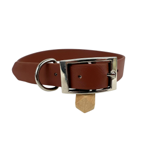 Halsband van Biothane (bruin)