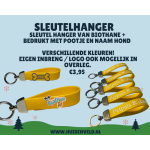 Biothane sleutelhanger Bedrukt Biothane sleutelhanger Bedrukt