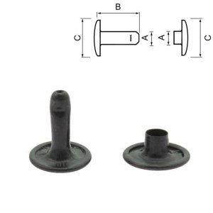 Holnieten 10mm Antiek koper