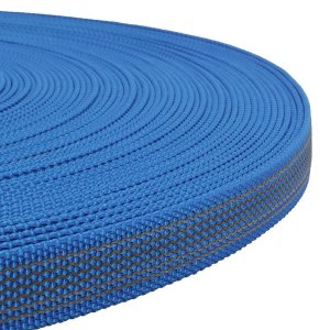 Rubber Webbing met ingeweven rubber - Blauw