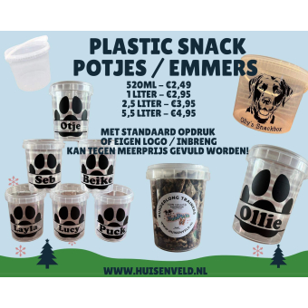 Plastic Snackpotjes / Emmers 